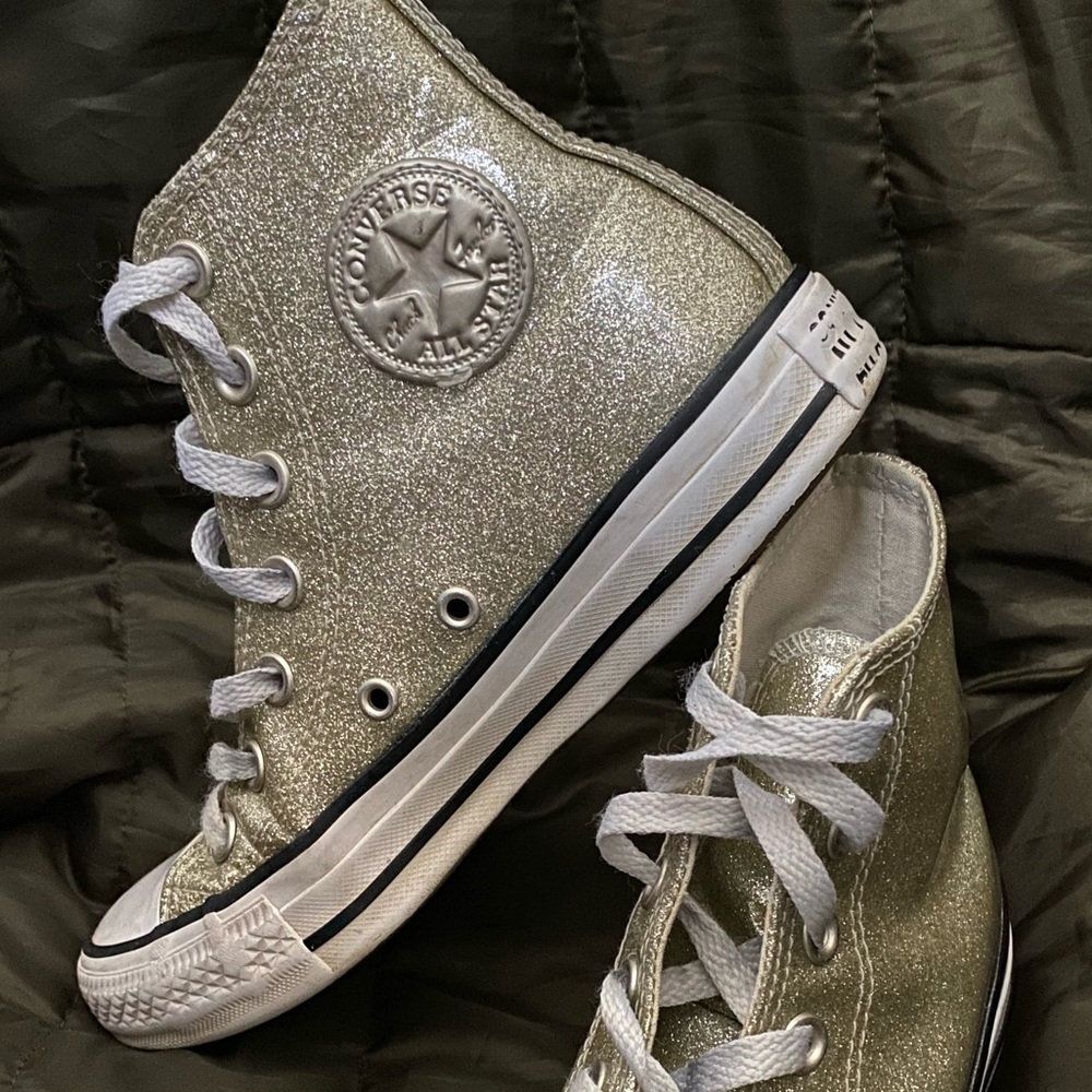 Glitter Gold Converse - 5Y